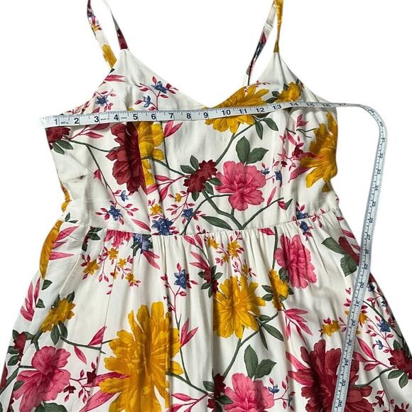 Old Navy Floral Printed Fit & Flare Cami Midi Dress White Floral Size Medium - Picture 10 of 13